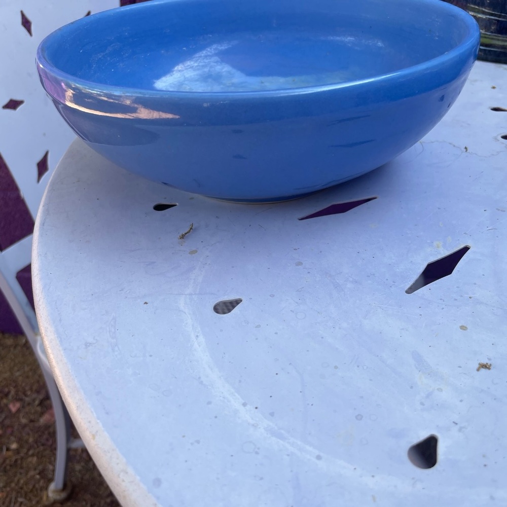 Pretty blue ceramic bowl